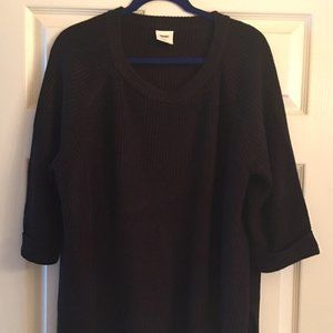 MOTE KNIT SWEATER HI/LO BLACK 2X